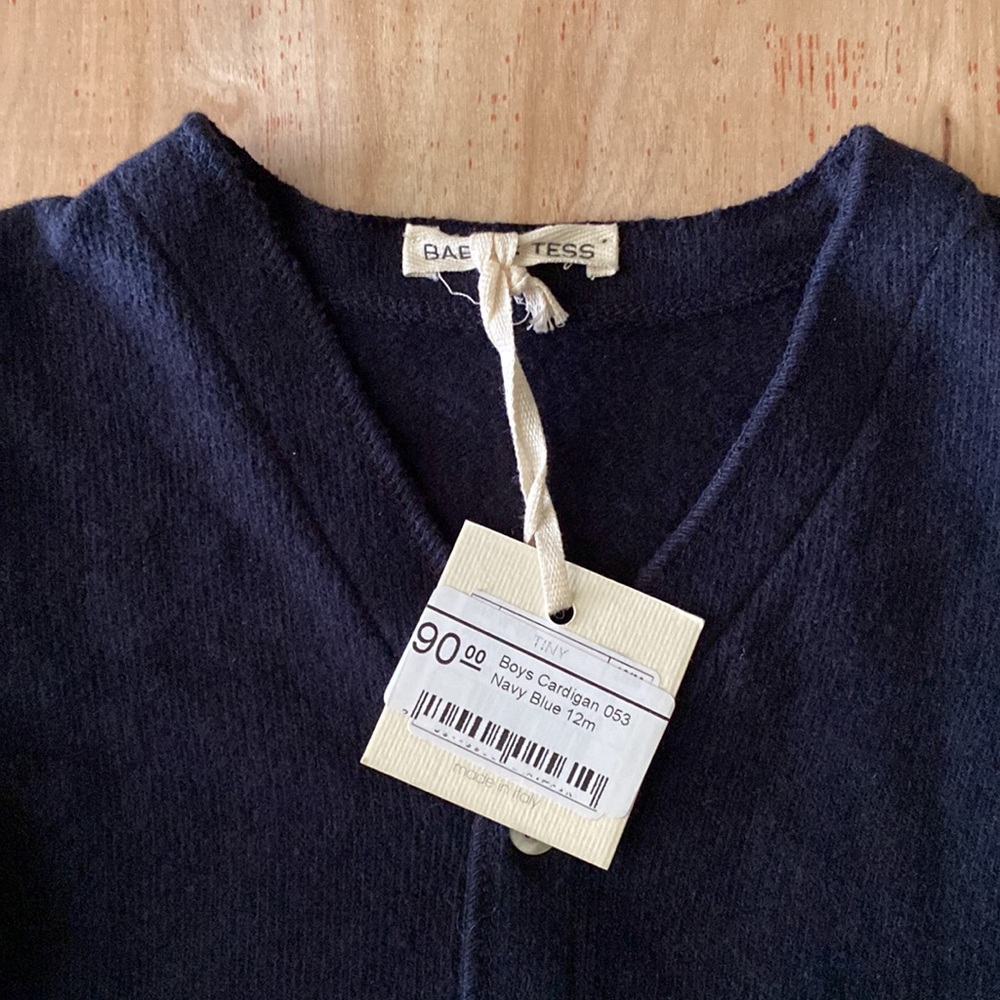 NWT Babe & Tess Button Up Cardigan Sweater Size 12 Months - Picture 2 of 6
